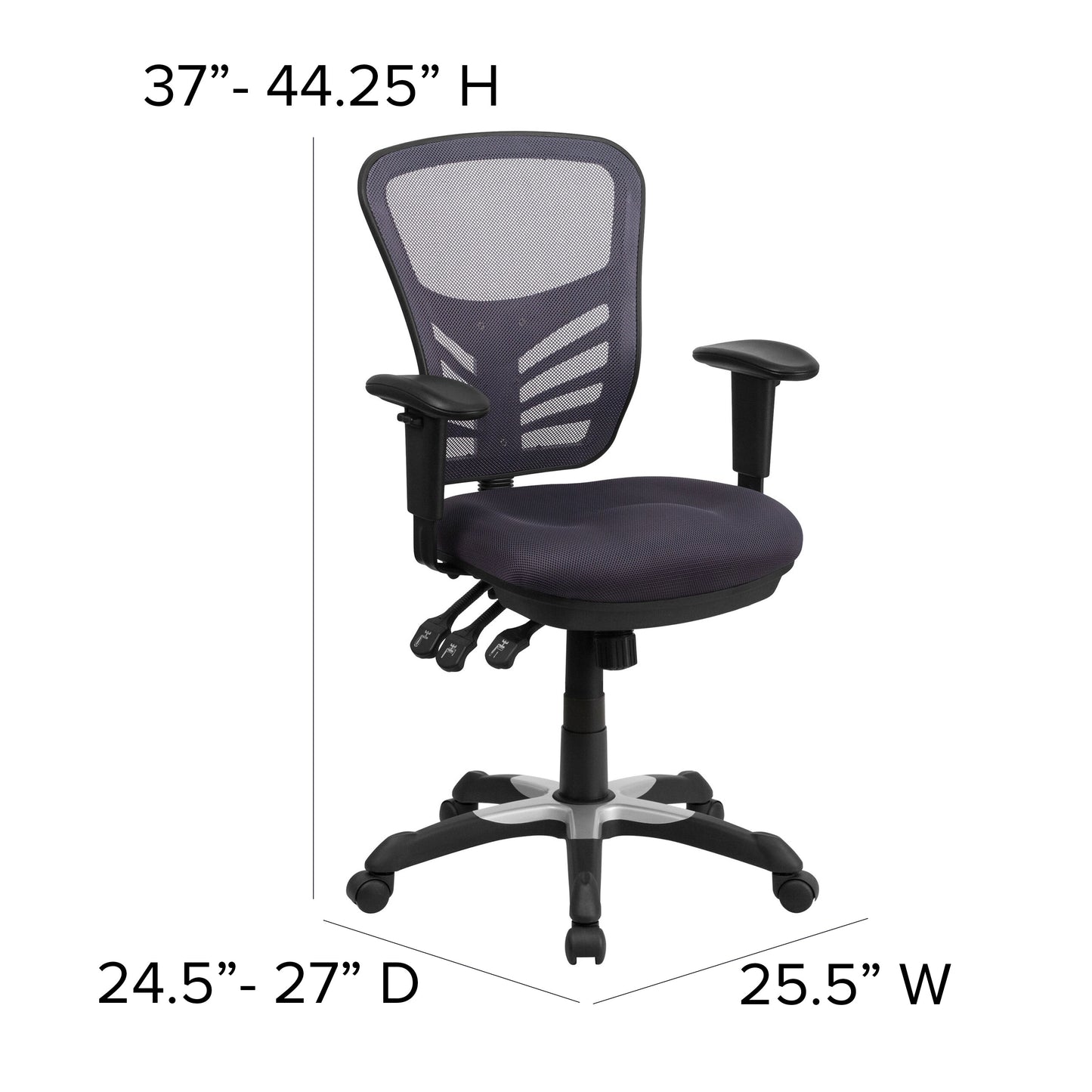 Dark Gray Mid-Back Mesh Chair HL-0001-DK-GY-GG