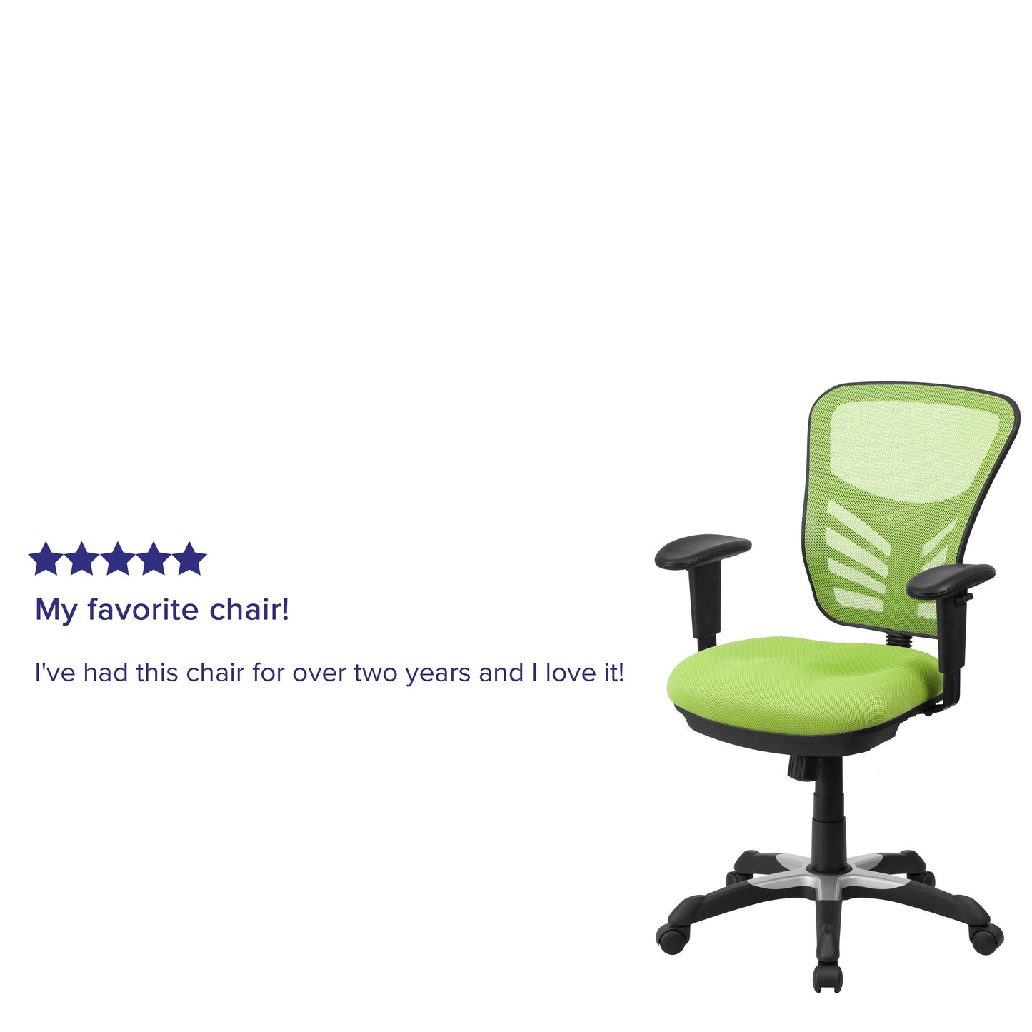 Green Mid-Back Mesh Chair HL-0001-GN-GG