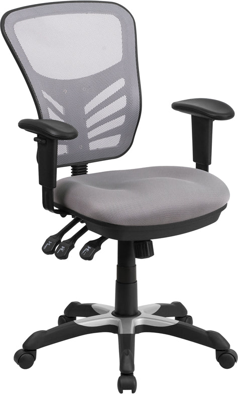 Gray Mid-Back Mesh Chair HL-0001-GY-GG