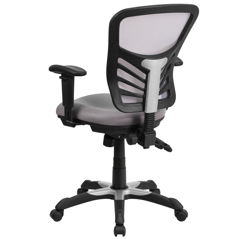 Gray Mid-Back Mesh Chair HL-0001-GY-GG