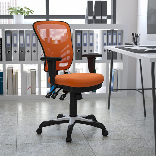 Orange Mid-Back Mesh Chair HL-0001-OR-GG