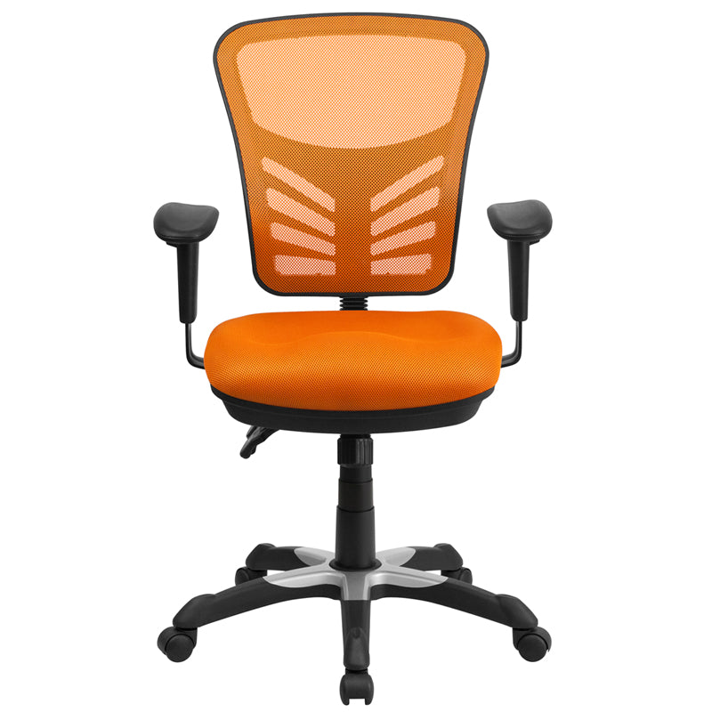 Orange Mid-Back Mesh Chair HL-0001-OR-GG