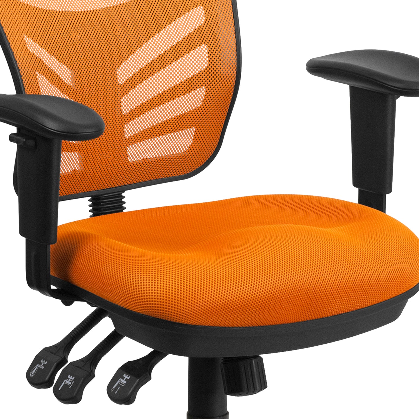 Orange Mid-Back Mesh Chair HL-0001-OR-GG