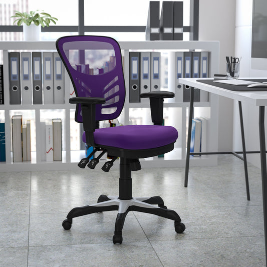 Purple Mid-Back Mesh Chair HL-0001-PUR-GG