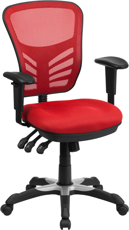 Red Mid-Back Mesh Chair HL-0001-RED-GG