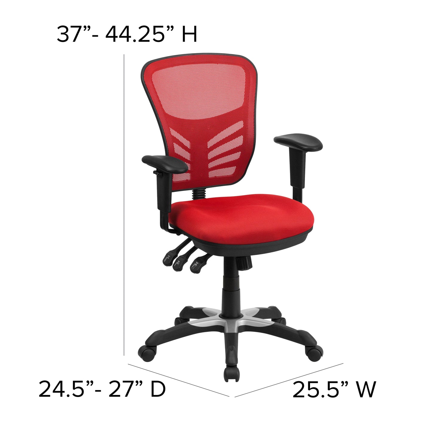 Red Mid-Back Mesh Chair HL-0001-RED-GG