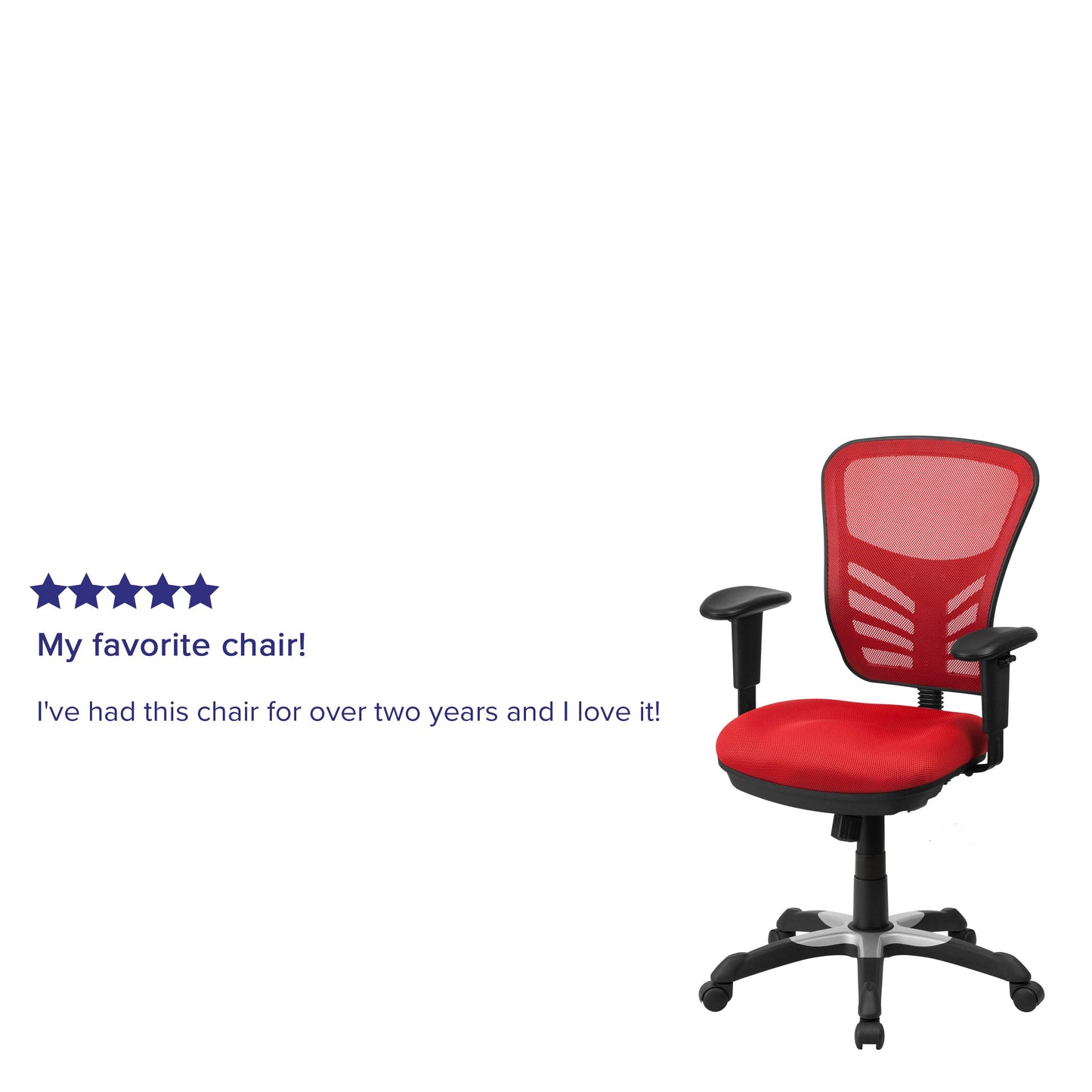 Red Mid-Back Mesh Chair HL-0001-RED-GG