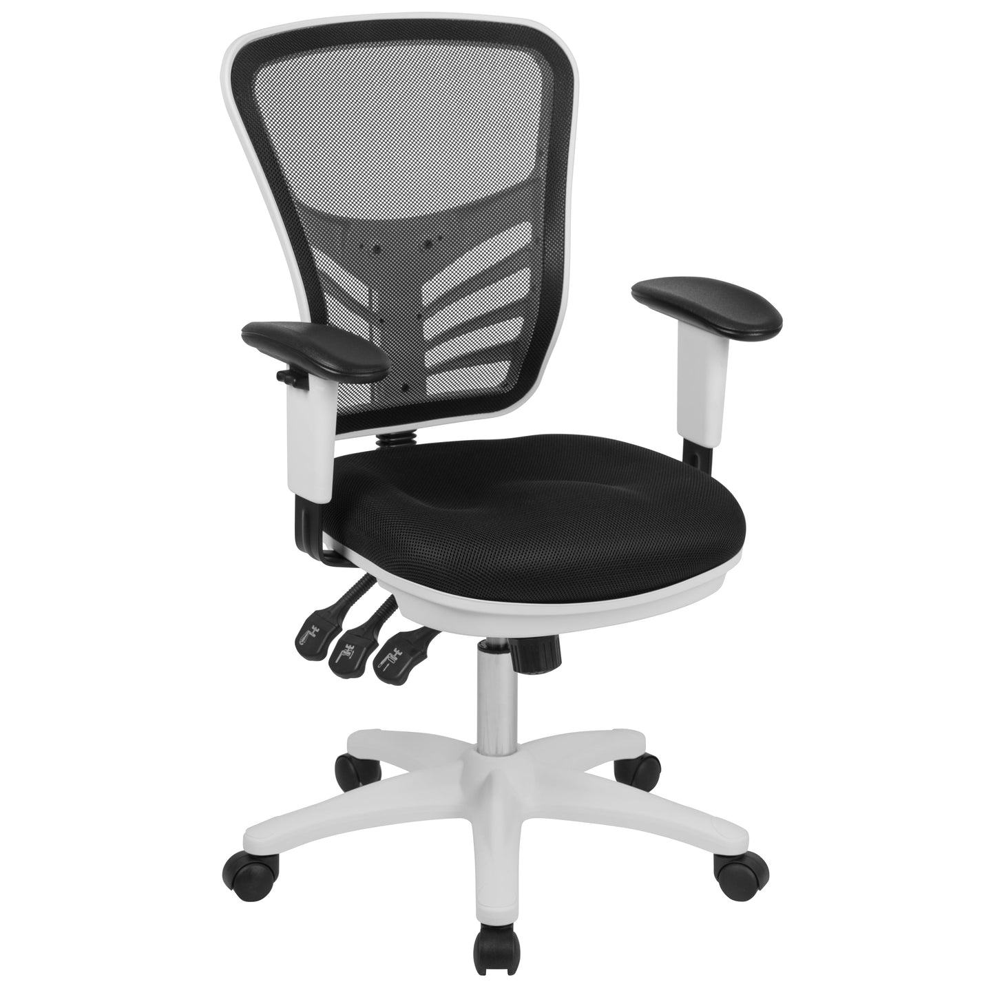 Black/White Mesh Office Chair HL-0001-WH-BK-GG