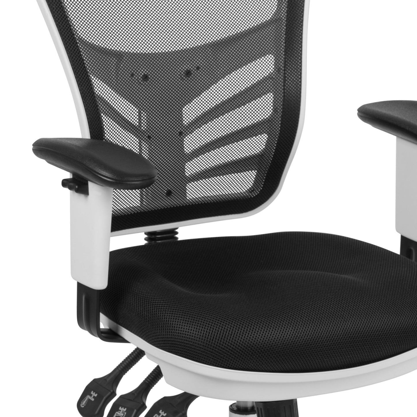 Black/White Mesh Office Chair HL-0001-WH-BK-GG