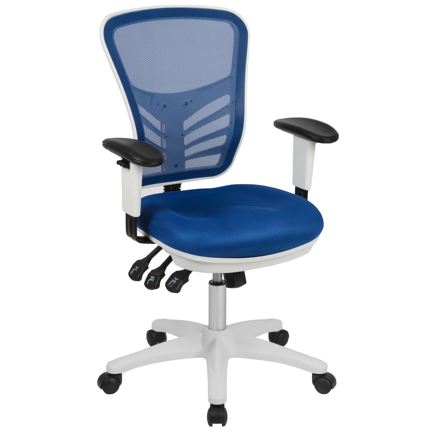 Blue/White Mesh Office Chair HL-0001-WH-BLUE-GG