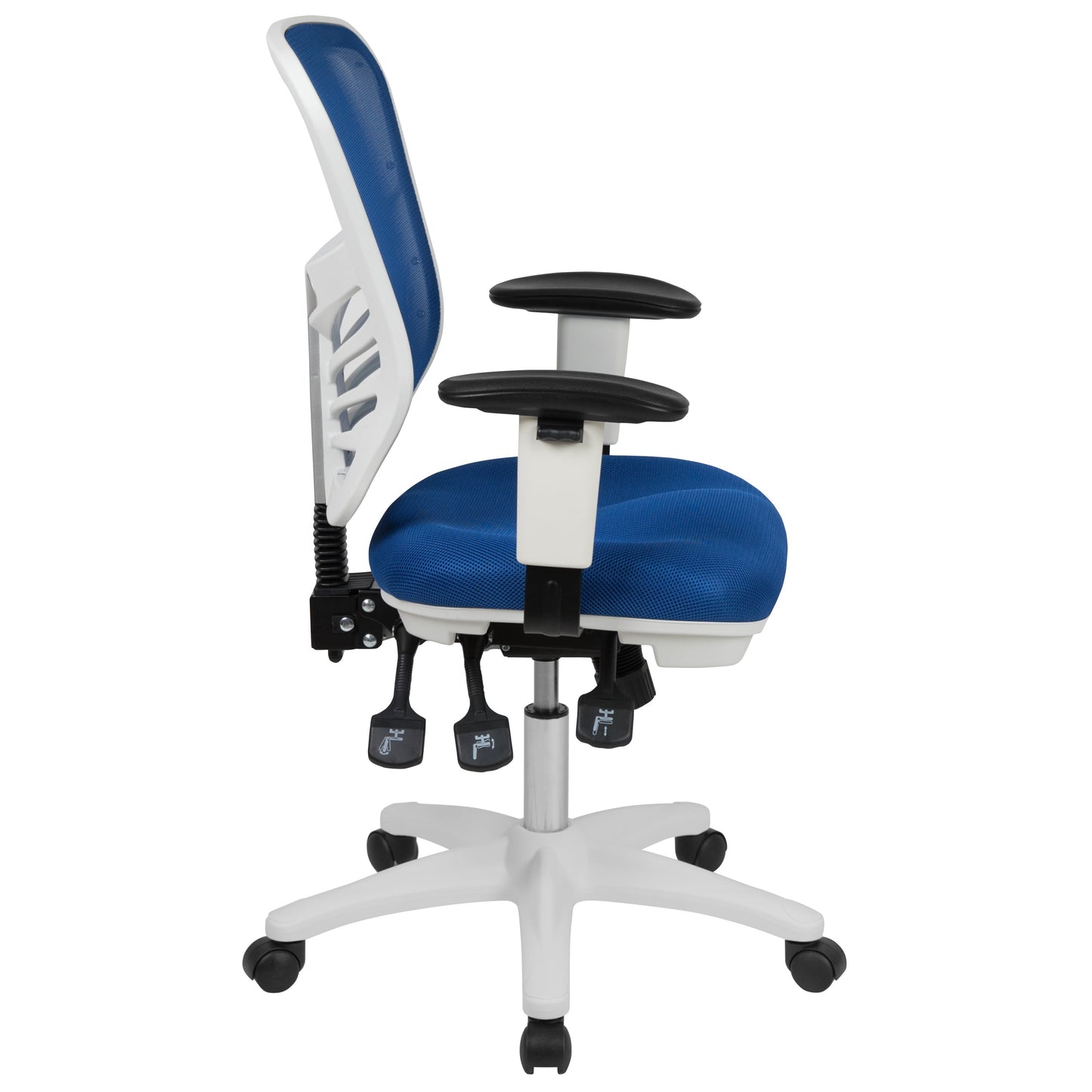 Blue/White Mesh Office Chair HL-0001-WH-BLUE-GG