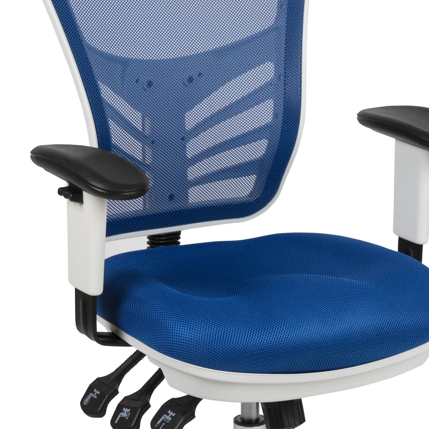 Blue/White Mesh Office Chair HL-0001-WH-BLUE-GG