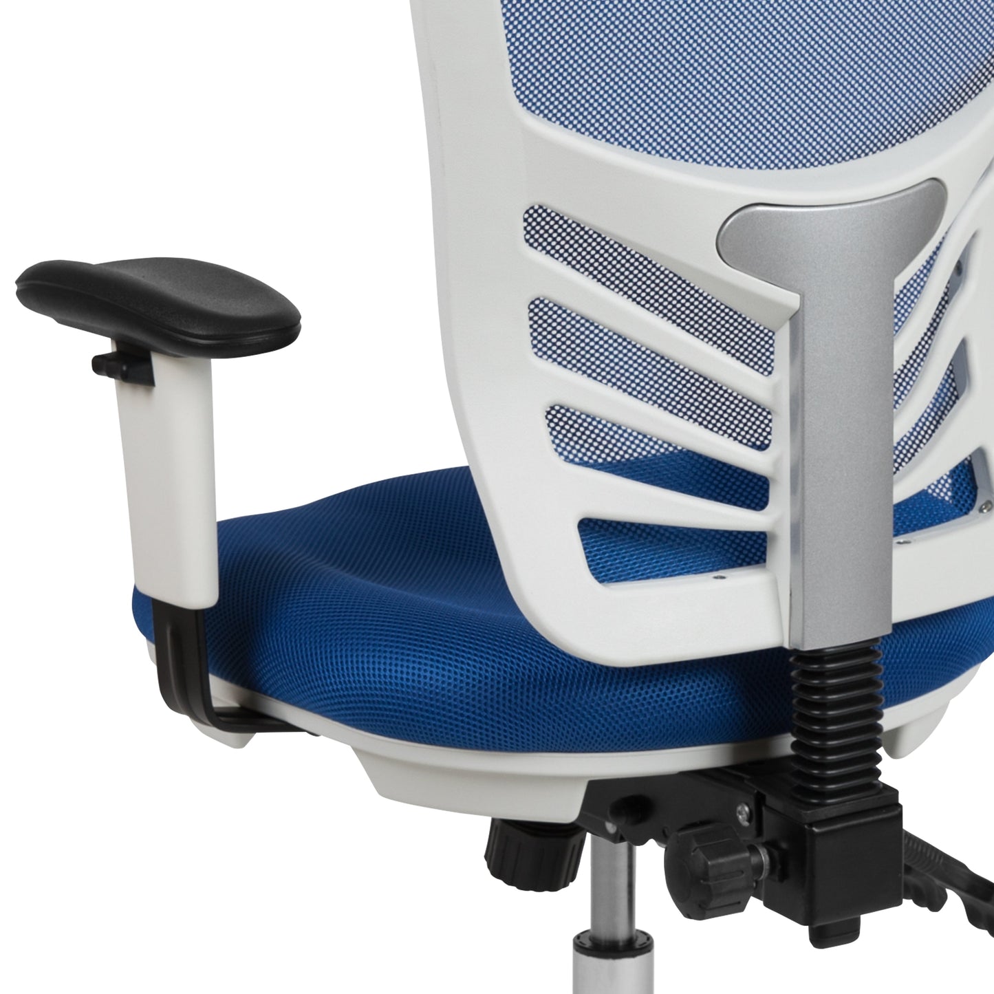 Blue/White Mesh Office Chair HL-0001-WH-BLUE-GG