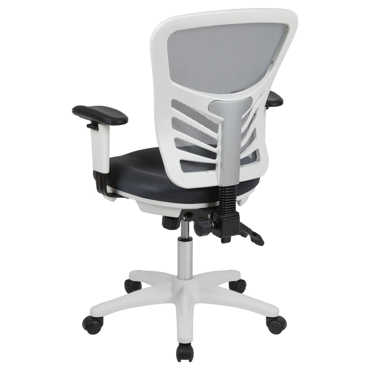 Gray/White Mesh Office Chair HL-0001-WH-DKGY-GG