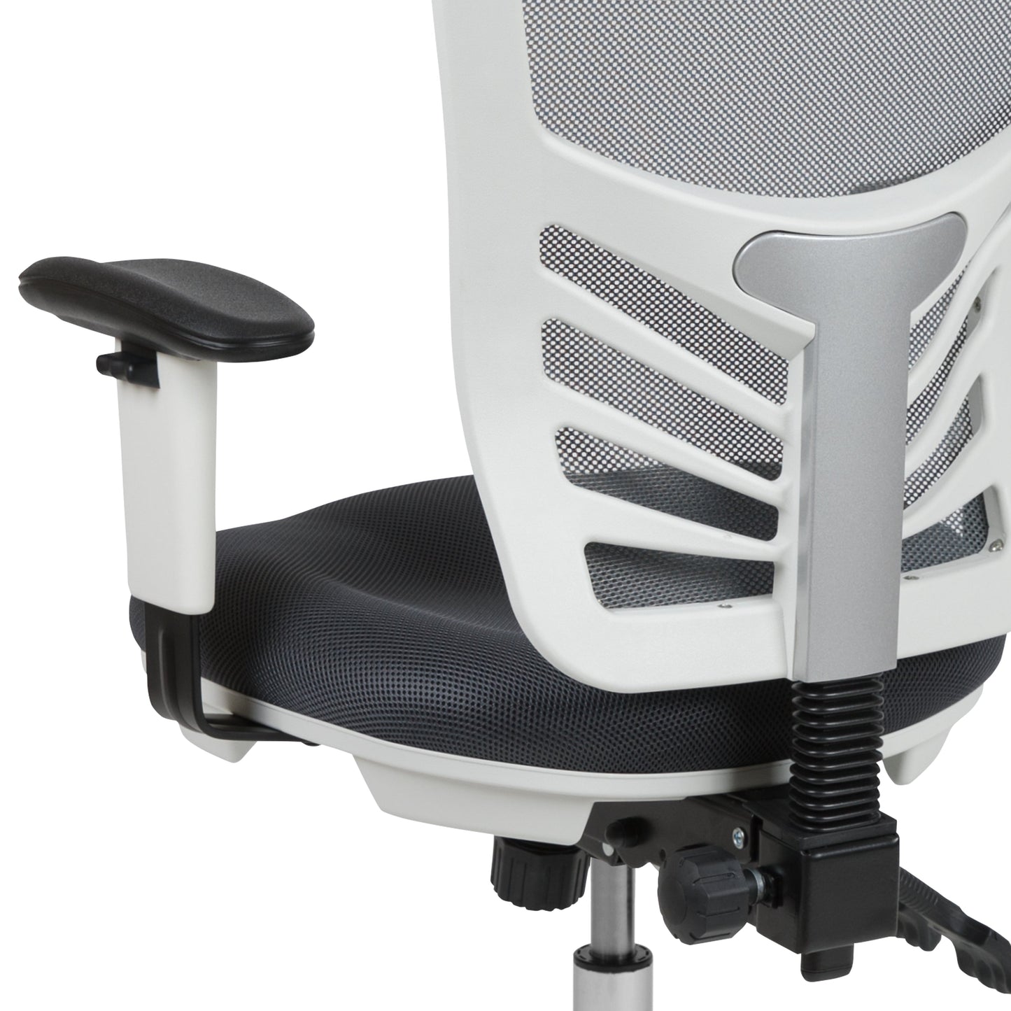 Gray/White Mesh Office Chair HL-0001-WH-DKGY-GG