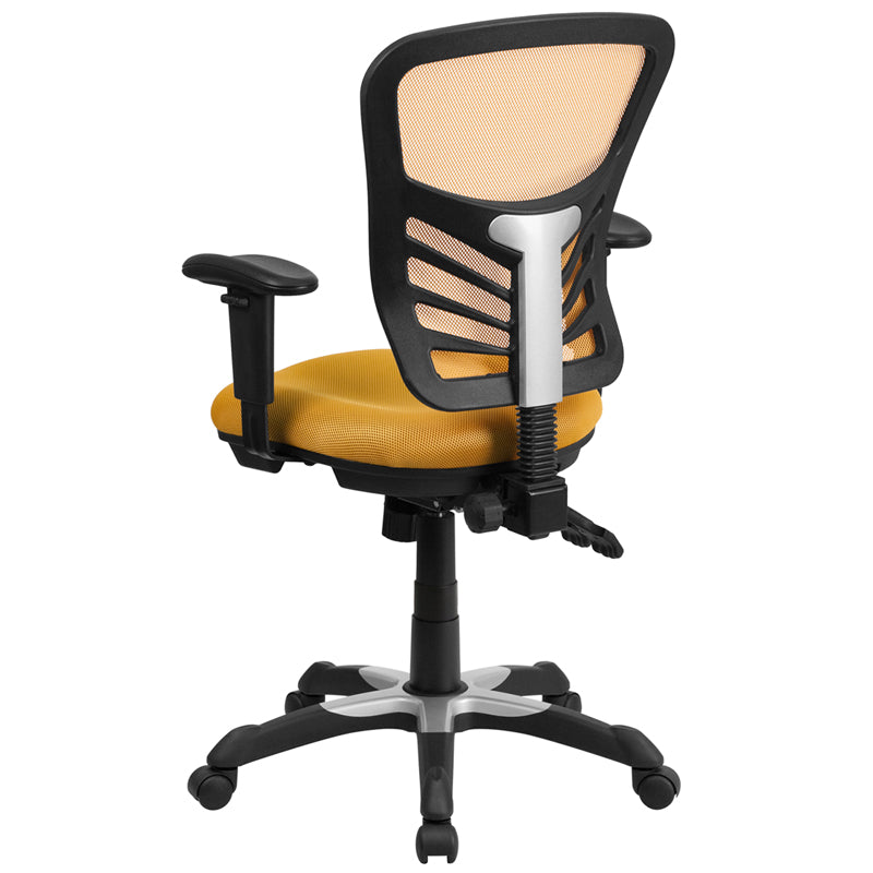 Yellow-Orange Mid-Back Chair HL-0001-YEL-GG