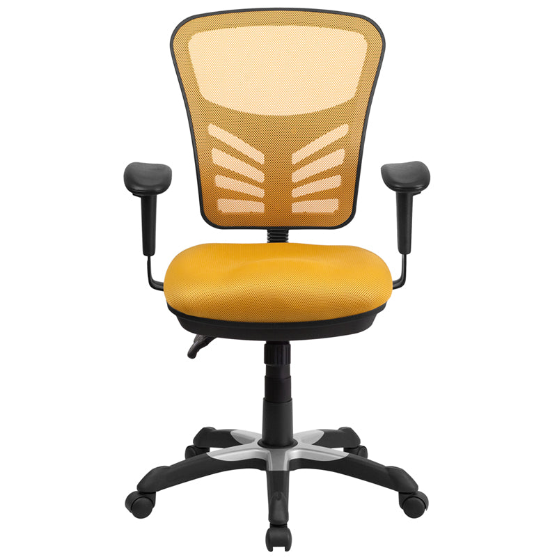 Yellow-Orange Mid-Back Chair HL-0001-YEL-GG