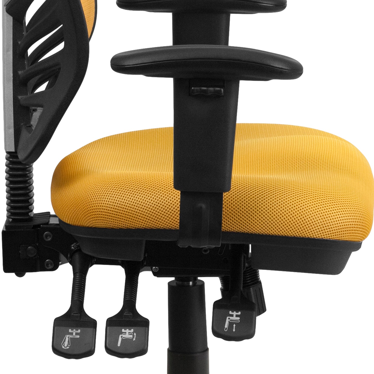 Yellow-Orange Mid-Back Chair HL-0001-YEL-GG