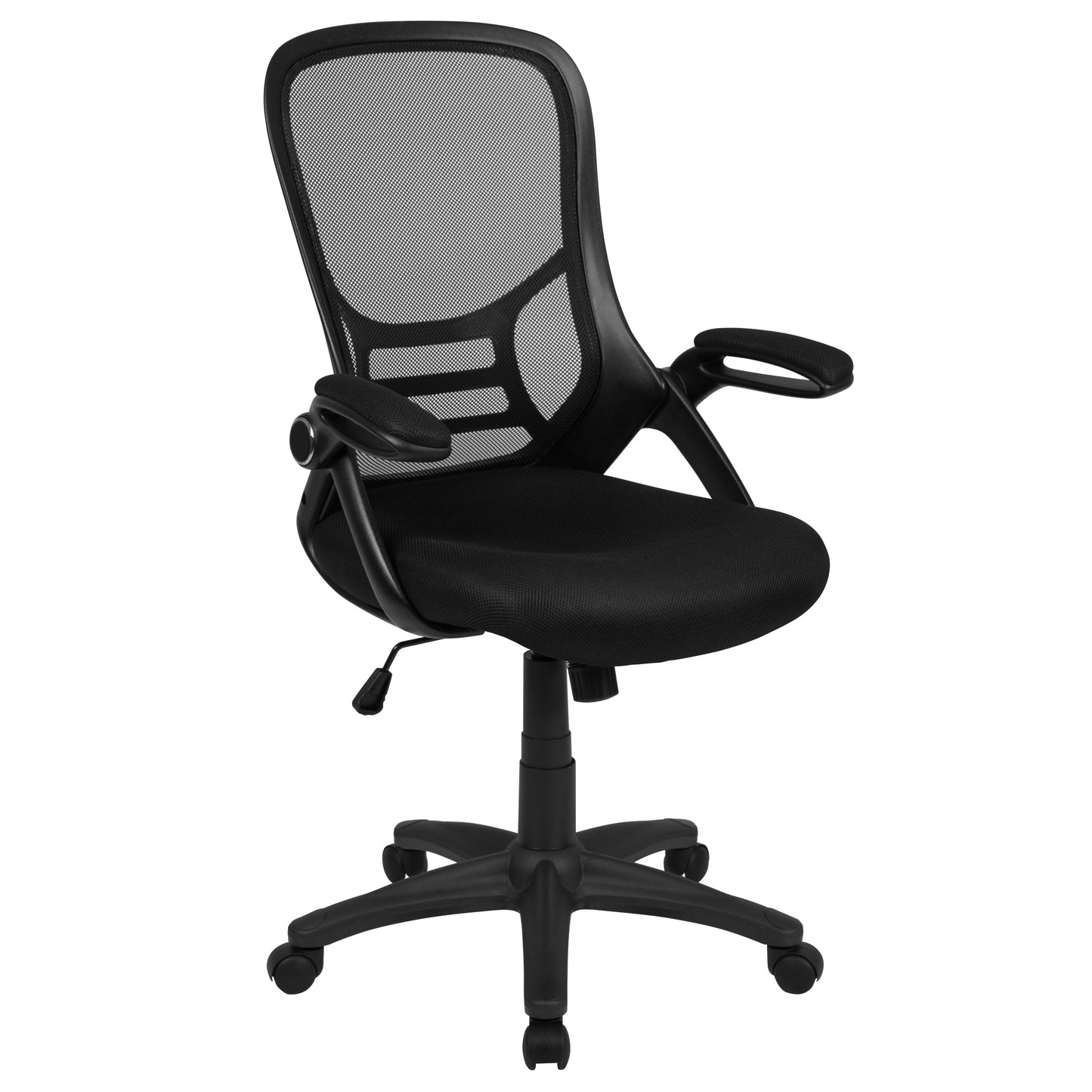 Black Mesh Office Chair HL-0016-1-BK-BK-GG