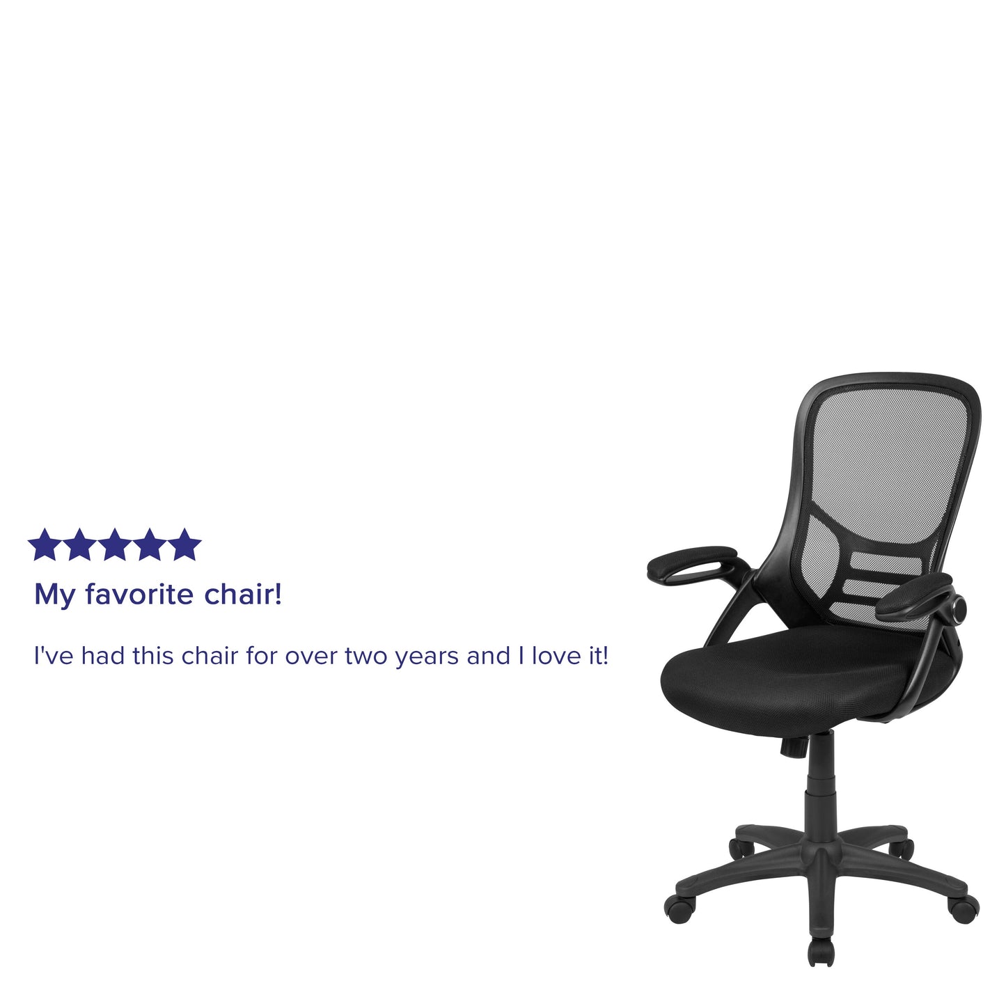 Black Mesh Office Chair HL-0016-1-BK-BK-GG