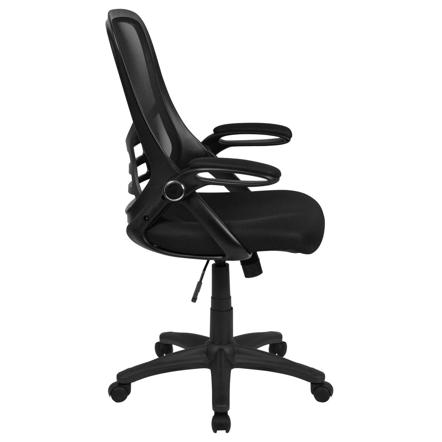 Black Mesh Office Chair HL-0016-1-BK-BK-GG