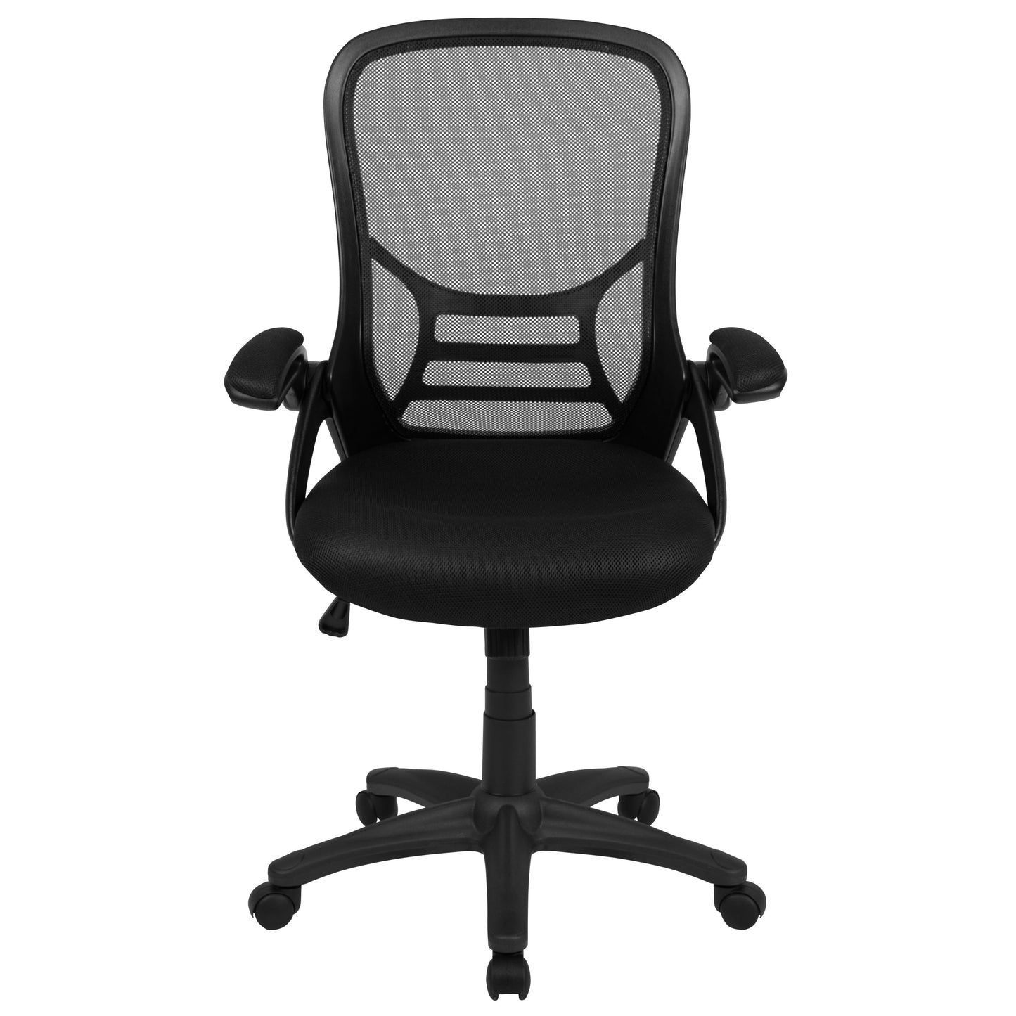 Black Mesh Office Chair HL-0016-1-BK-BK-GG