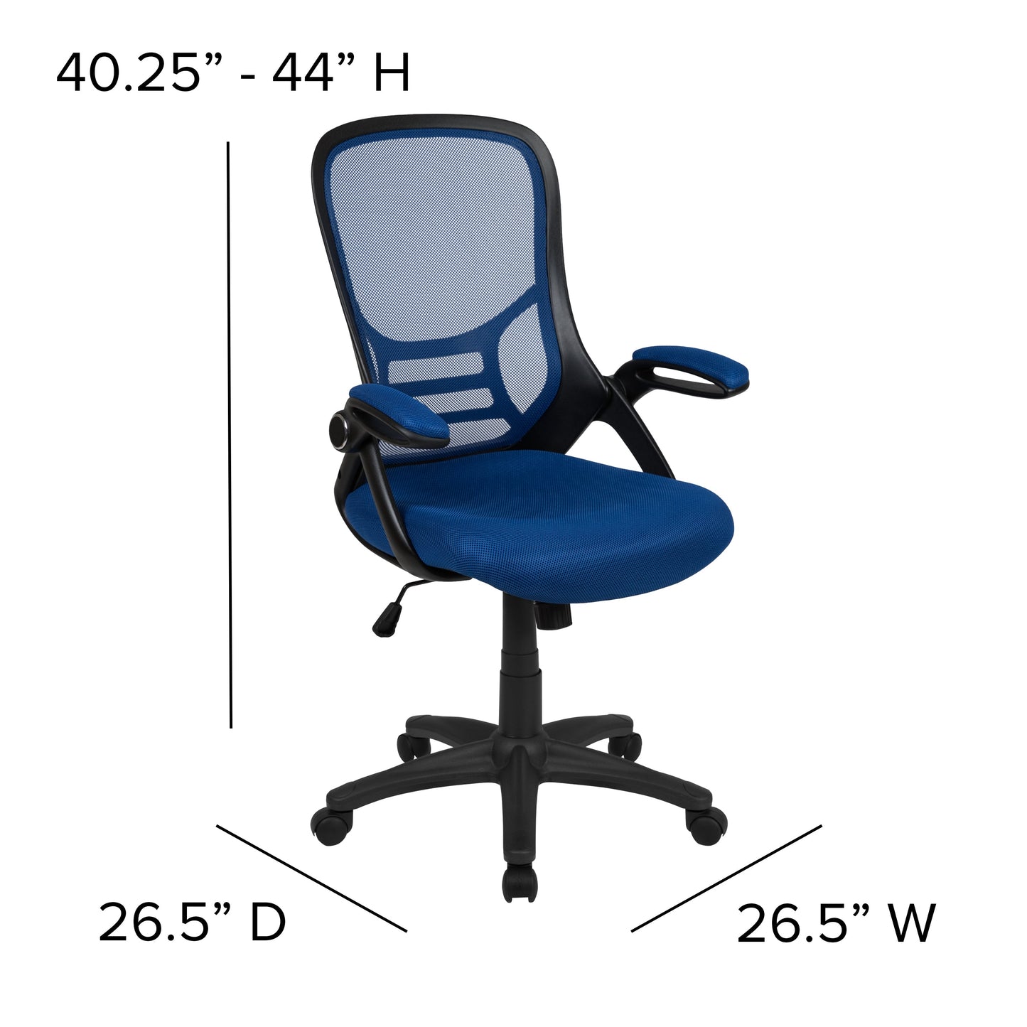 Blue Mesh Office Chair HL-0016-1-BK-BL-GG