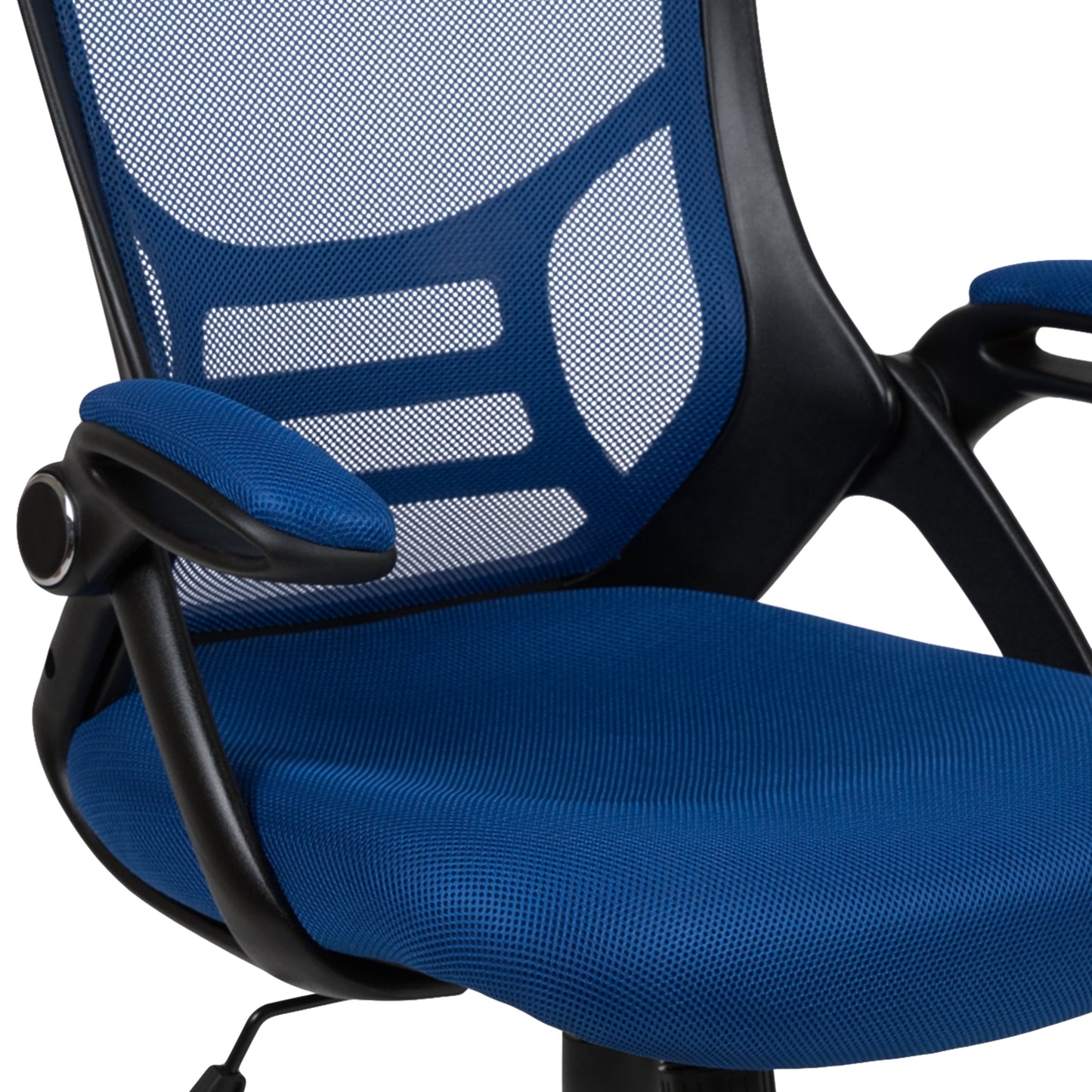 Blue Mesh Office Chair HL-0016-1-BK-BL-GG