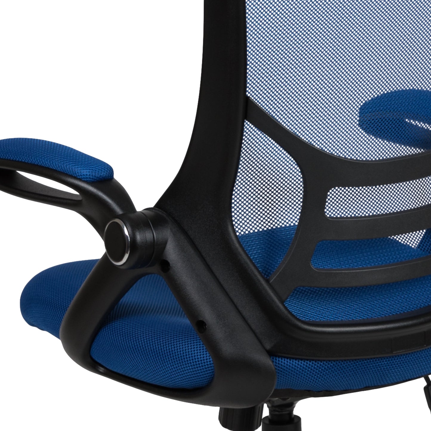 Blue Mesh Office Chair HL-0016-1-BK-BL-GG