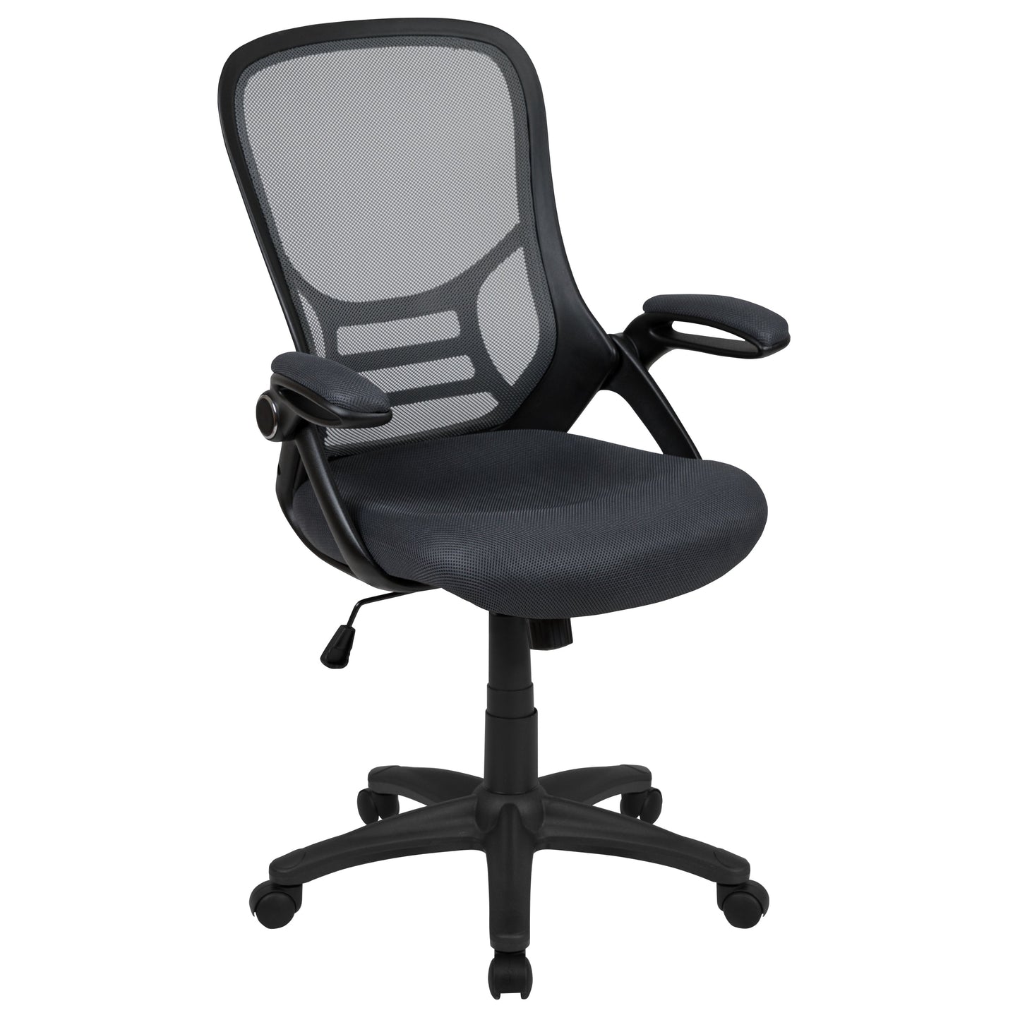 Dark Gray Mesh Office Chair HL-0016-1-BK-DKGY-GG