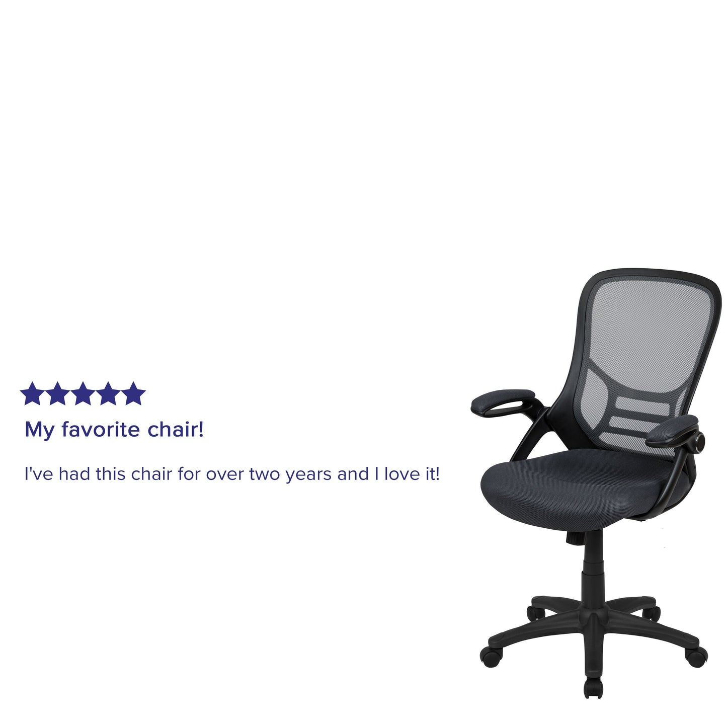 Dark Gray Mesh Office Chair HL-0016-1-BK-DKGY-GG