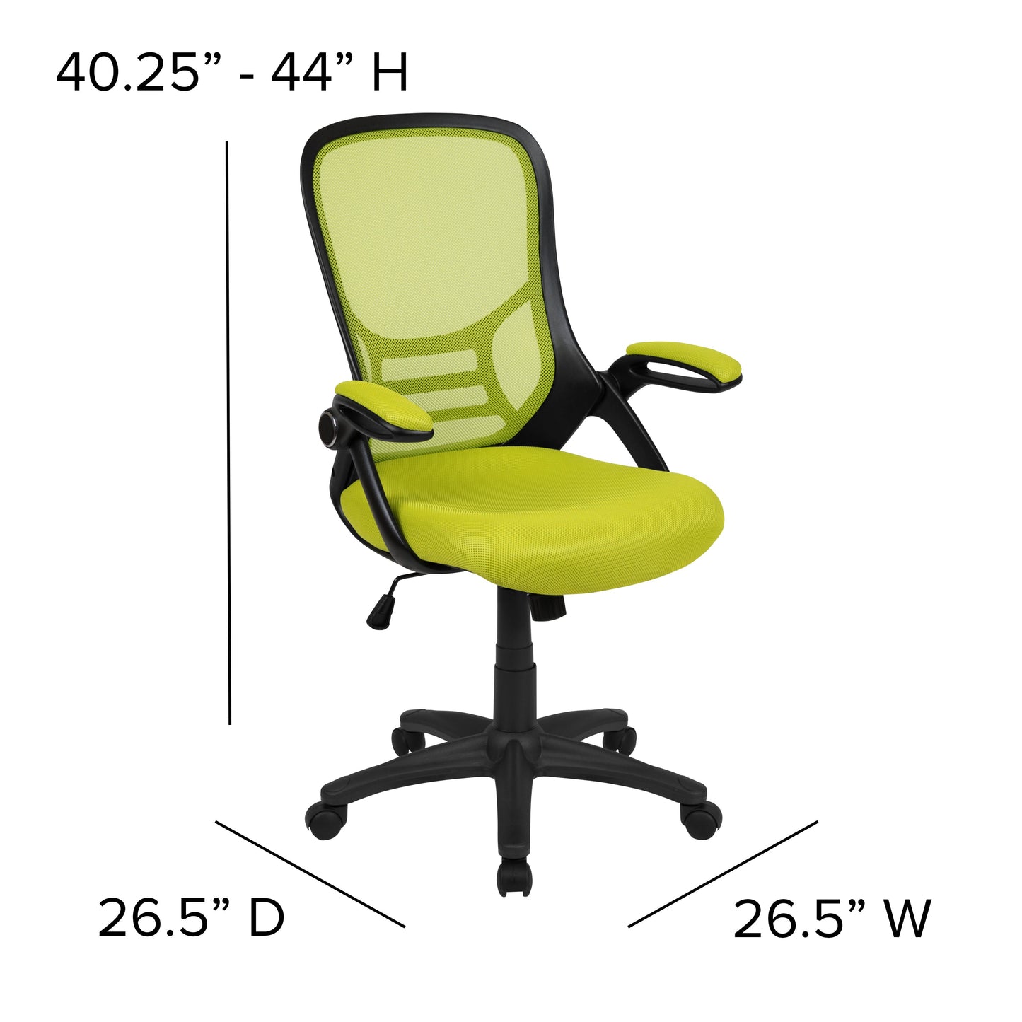 Green Mesh Office Chair HL-0016-1-BK-GN-GG