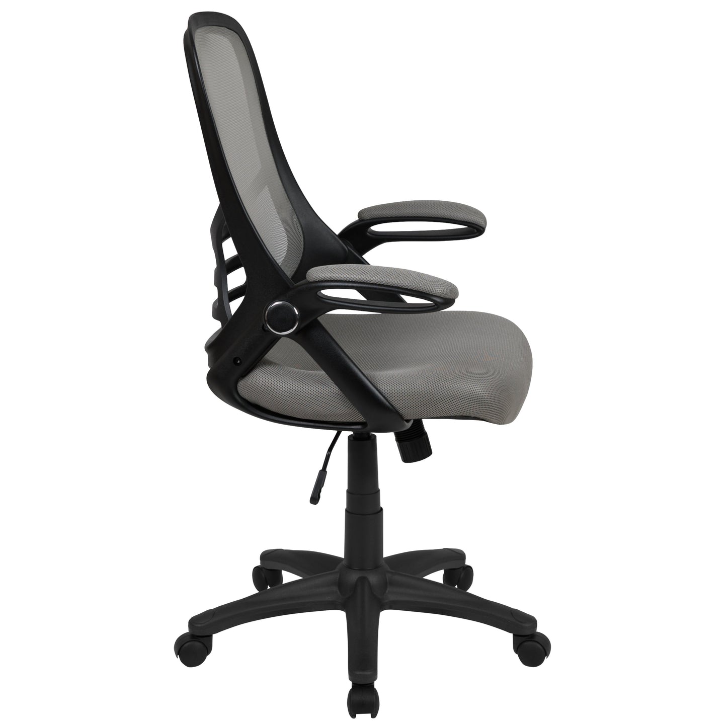 Light Gray Mesh Office Chair HL-0016-1-BK-GY-GG