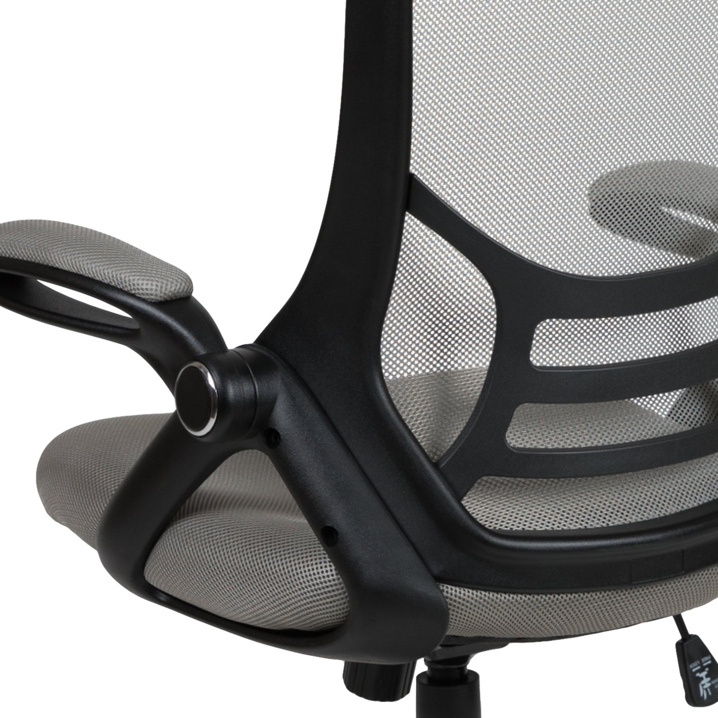 Light Gray Mesh Office Chair HL-0016-1-BK-GY-GG