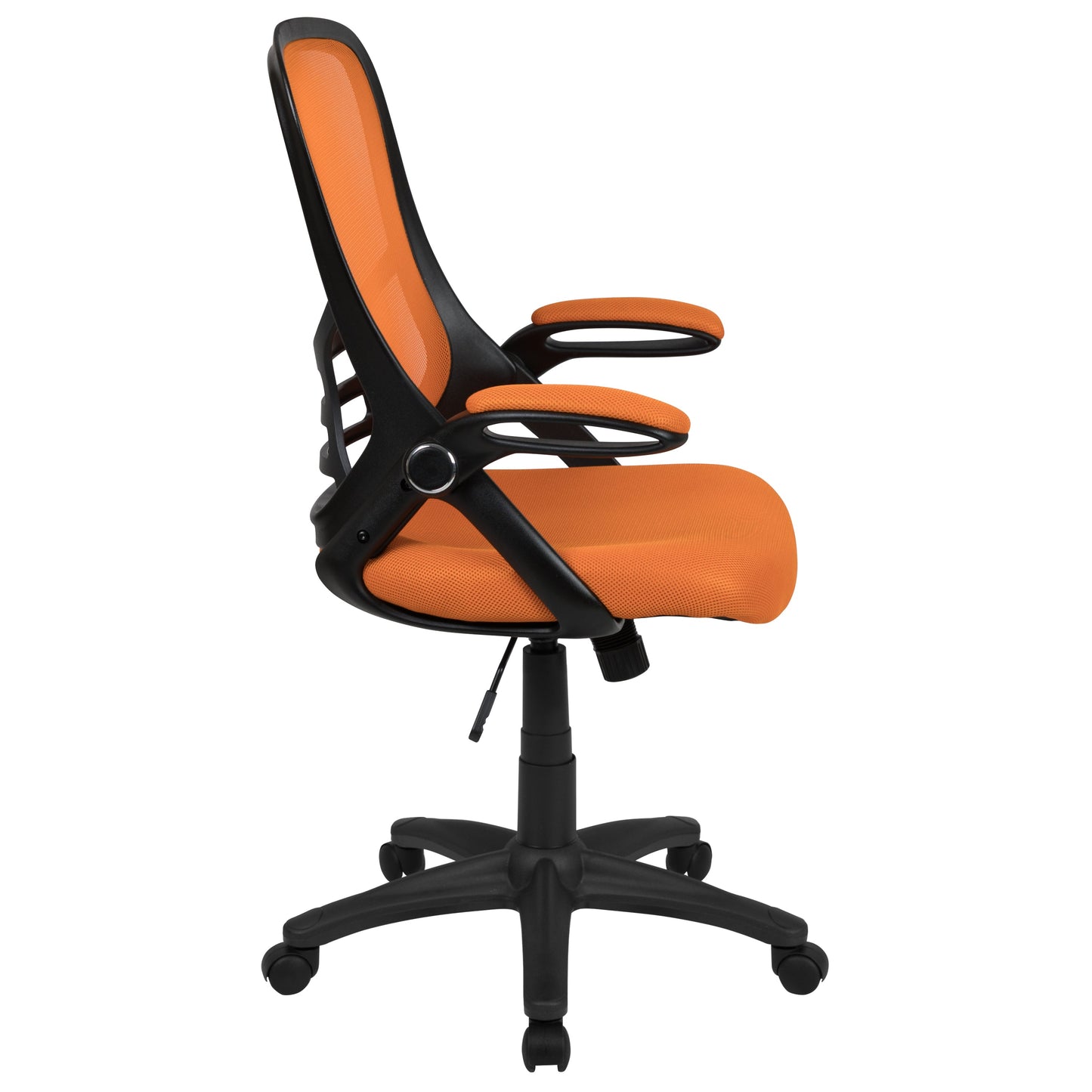 Orange Mesh Office Chair HL-0016-1-BK-OR-GG