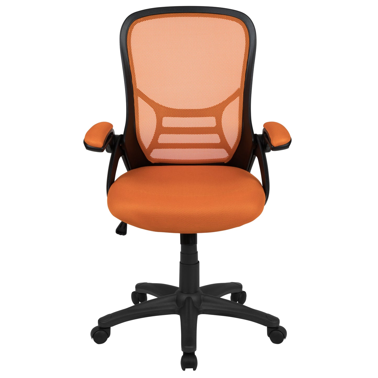 Orange Mesh Office Chair HL-0016-1-BK-OR-GG