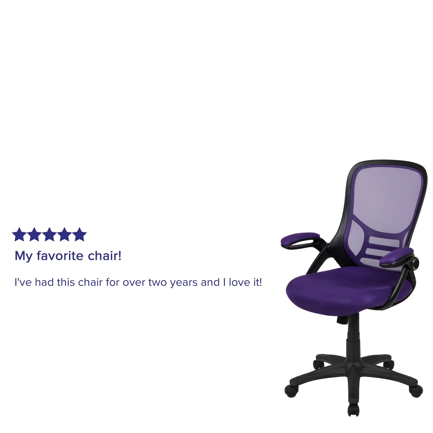 Purple Mesh Office Chair HL-0016-1-BK-PUR-GG