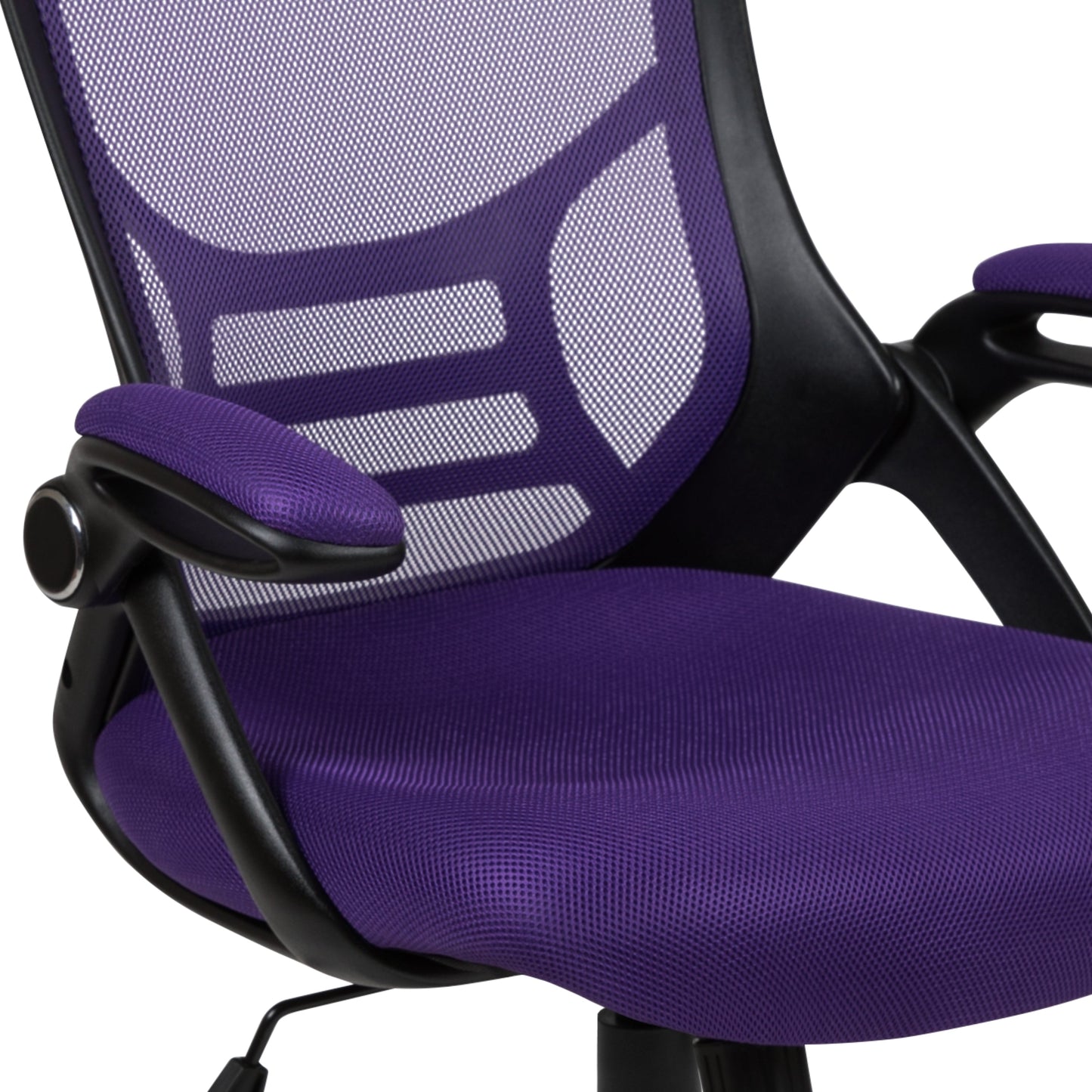 Purple Mesh Office Chair HL-0016-1-BK-PUR-GG