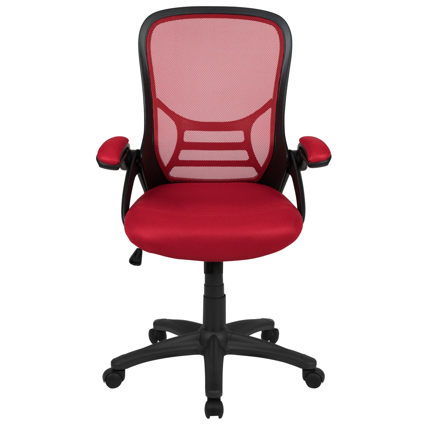 Red Mesh Office Chair HL-0016-1-BK-RED-GG