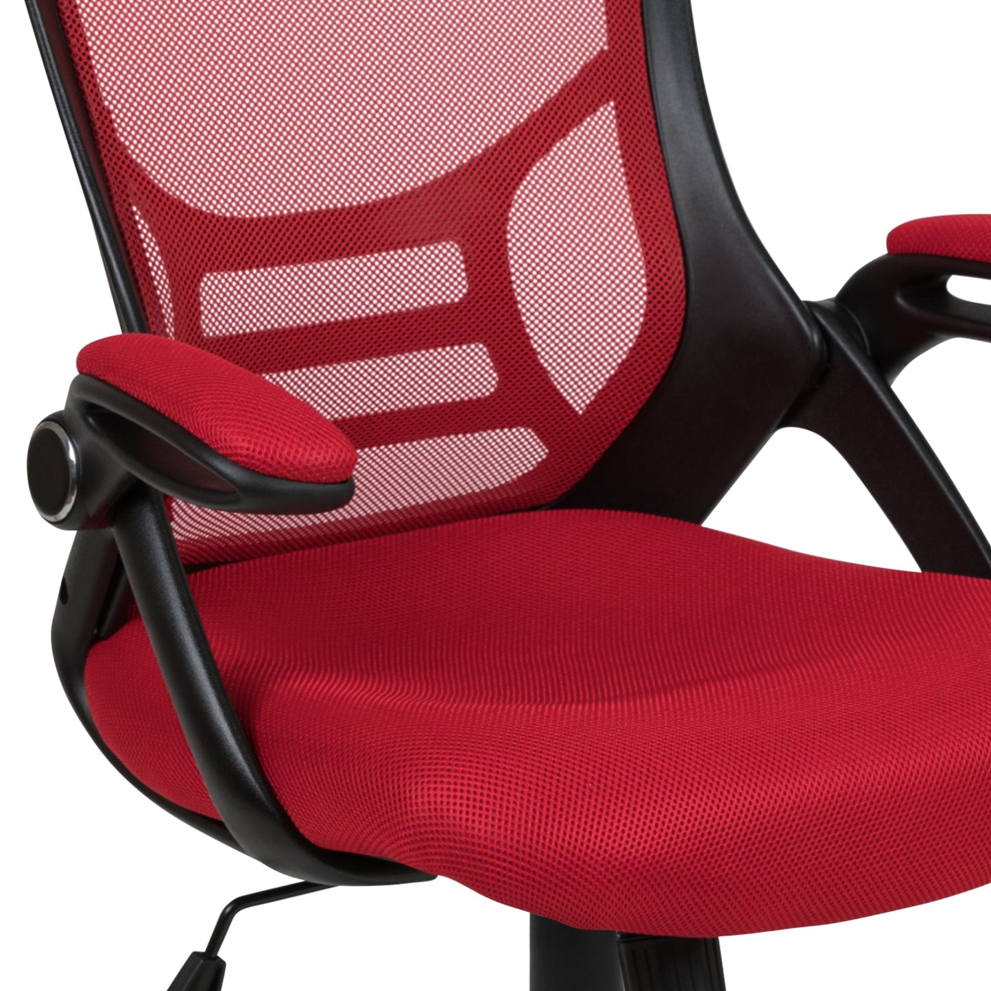 Red Mesh Office Chair HL-0016-1-BK-RED-GG