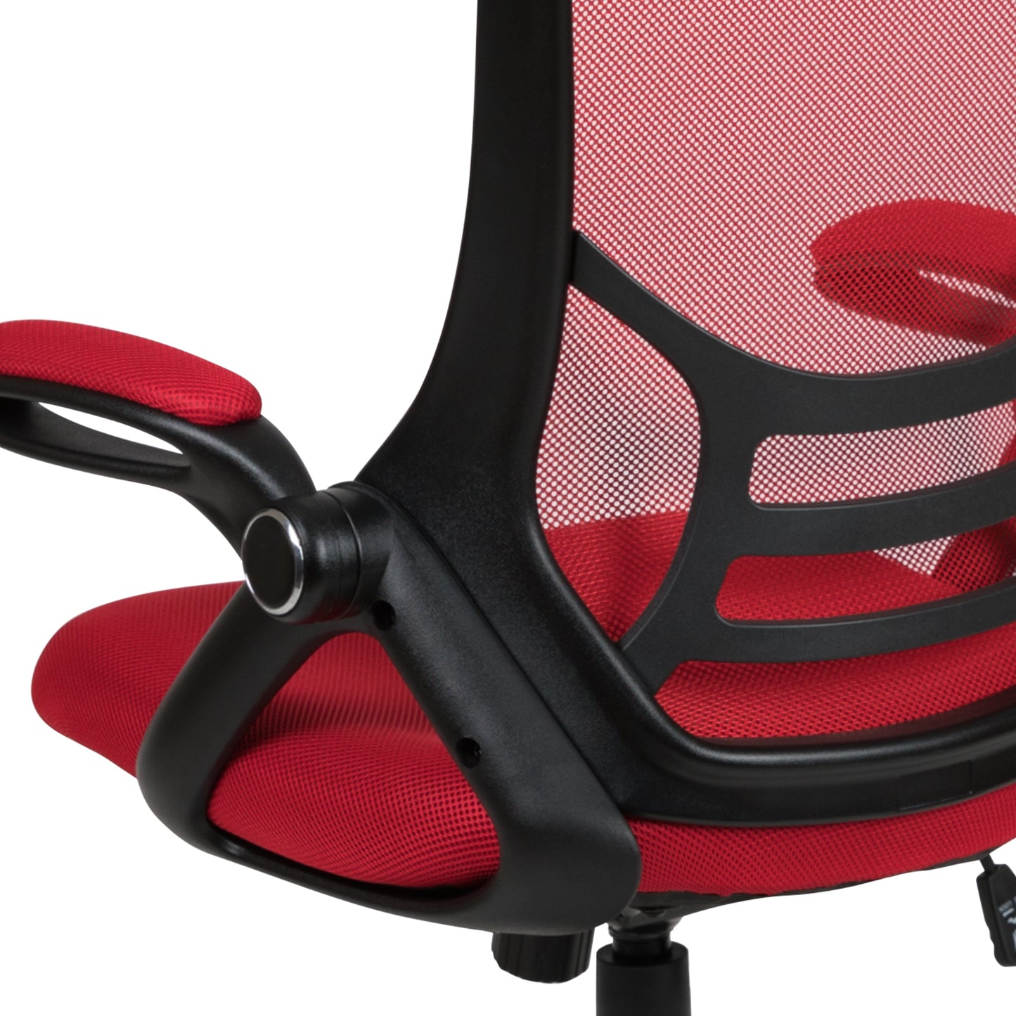 Red Mesh Office Chair HL-0016-1-BK-RED-GG