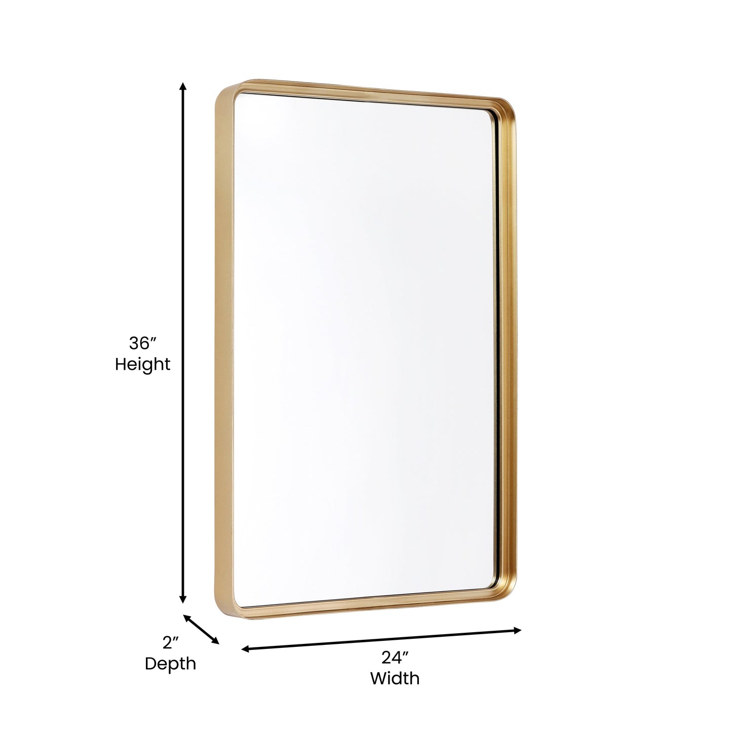 24x36 Gold Deep Frame Mirror HMHD-22M111YB-GLD-GG