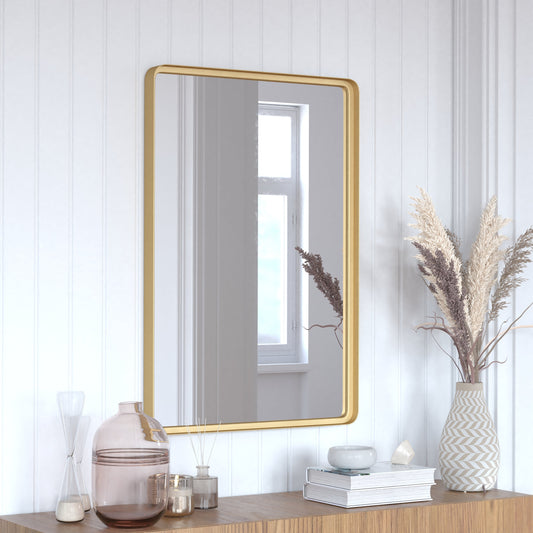 24x36 Gold Deep Frame Mirror HMHD-22M111YB-GLD-GG