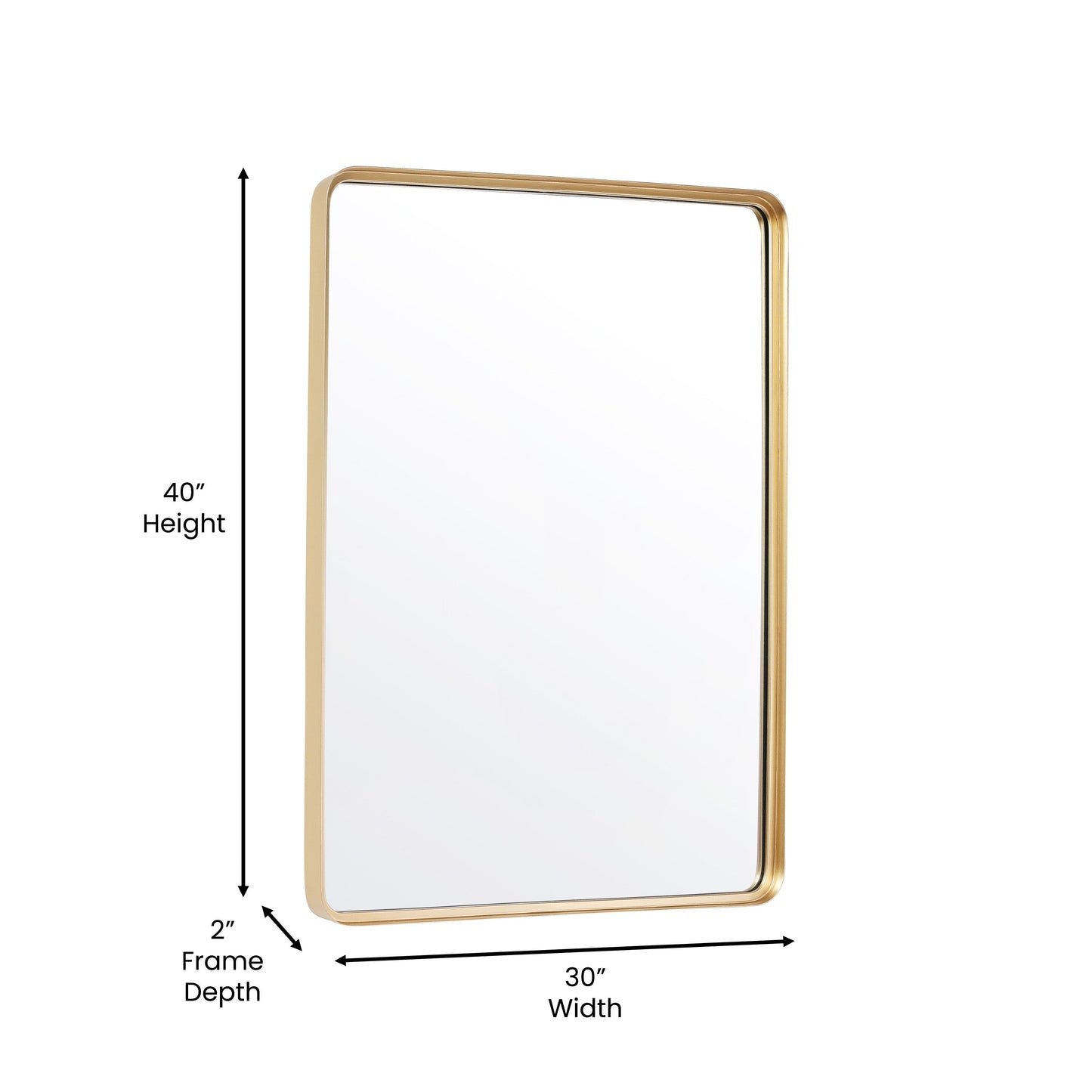 30x40 Gold Deep Frame Mirror HMHD-22M138YB-GLD-GG