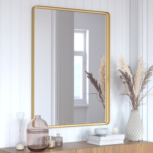 30x40 Gold Deep Frame Mirror HMHD-22M138YB-GLD-GG