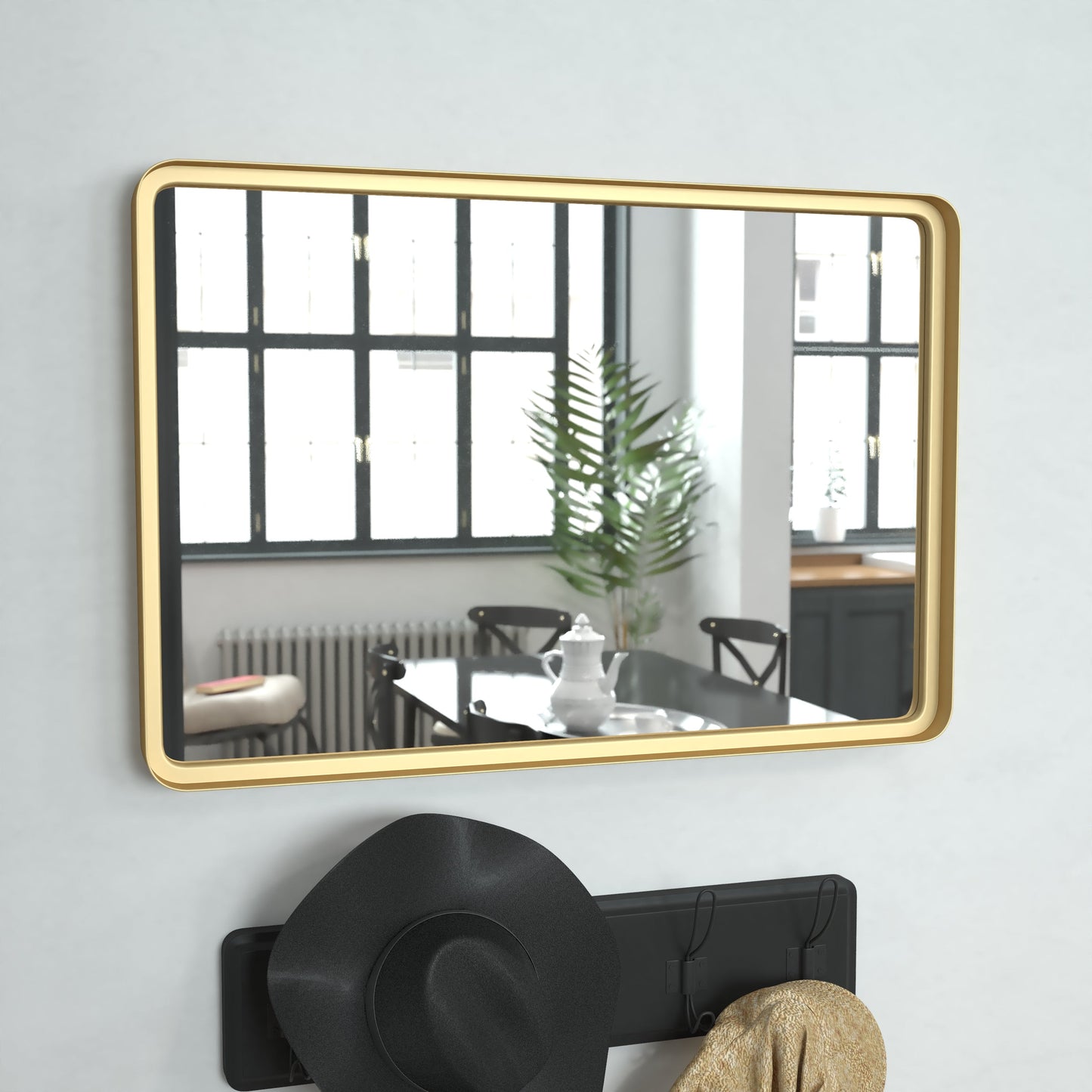 Gold 20" x 30" Wall Mirror HMHD-9M2999GD-GLD-GG