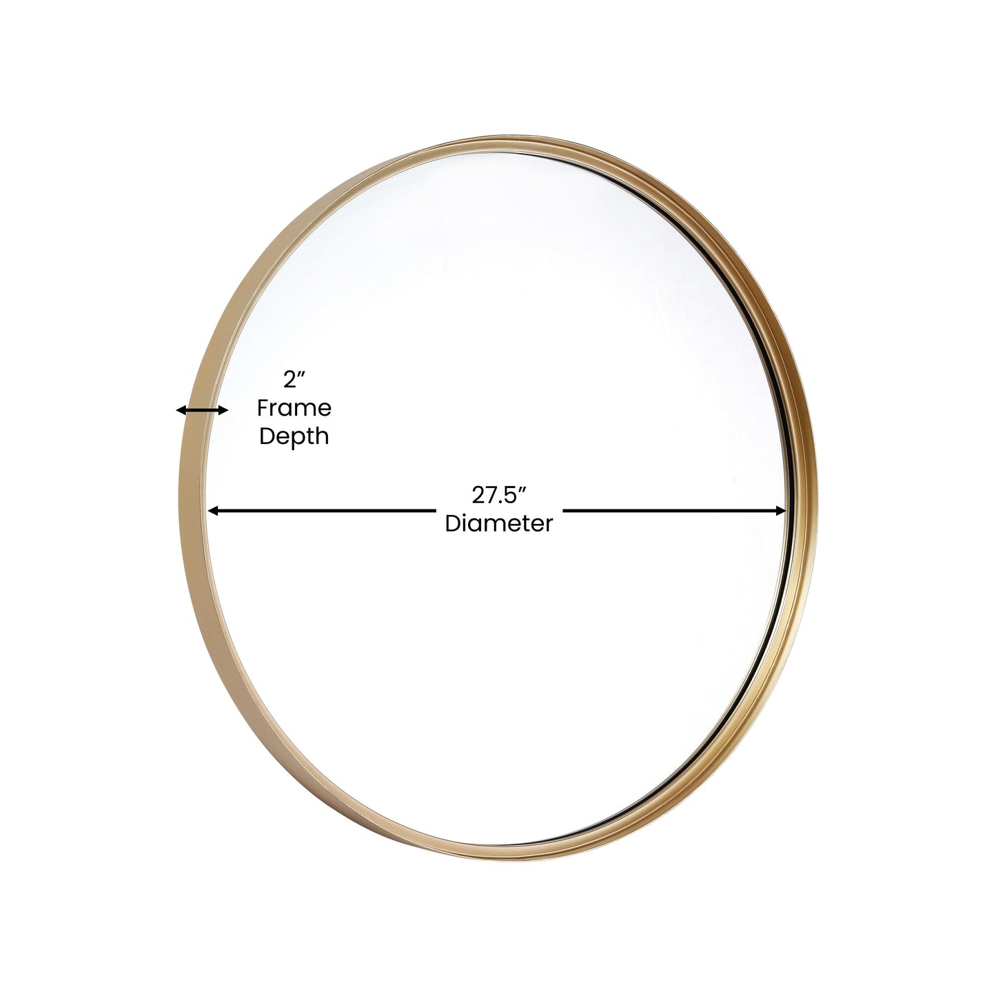 Gold 27.5" Round Wall Mirror HMHD-9M3000GD-GLD-GG