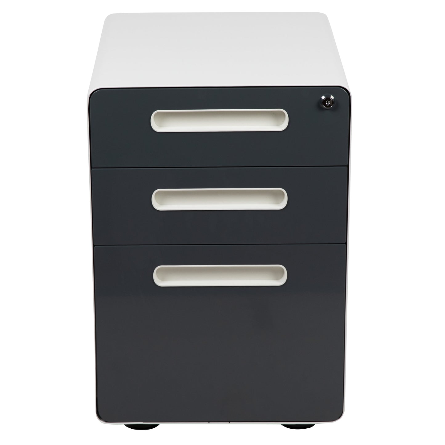 Filing Cabinet-White/Charcoal HZ-AP535-02-DGY-WH-GG