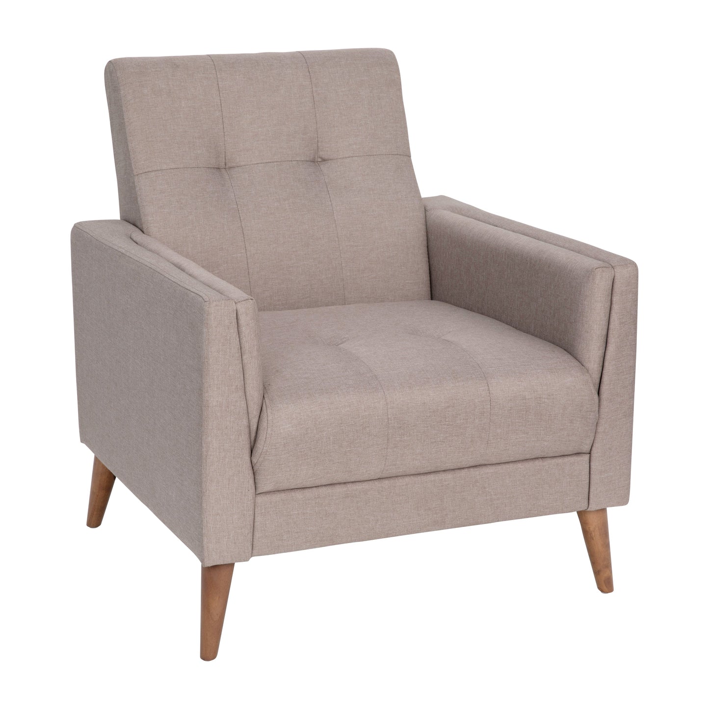 Taupe Faux Linen Chair IS-22271C-TAUPE-GG