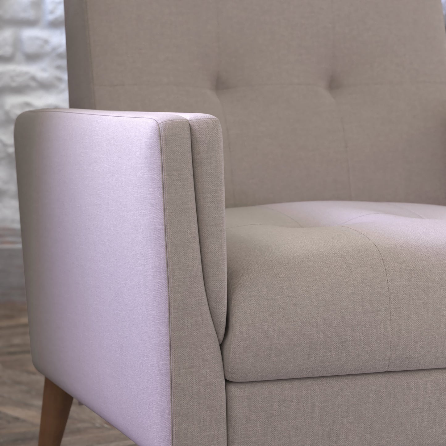 Taupe Faux Linen Chair IS-22271C-TAUPE-GG